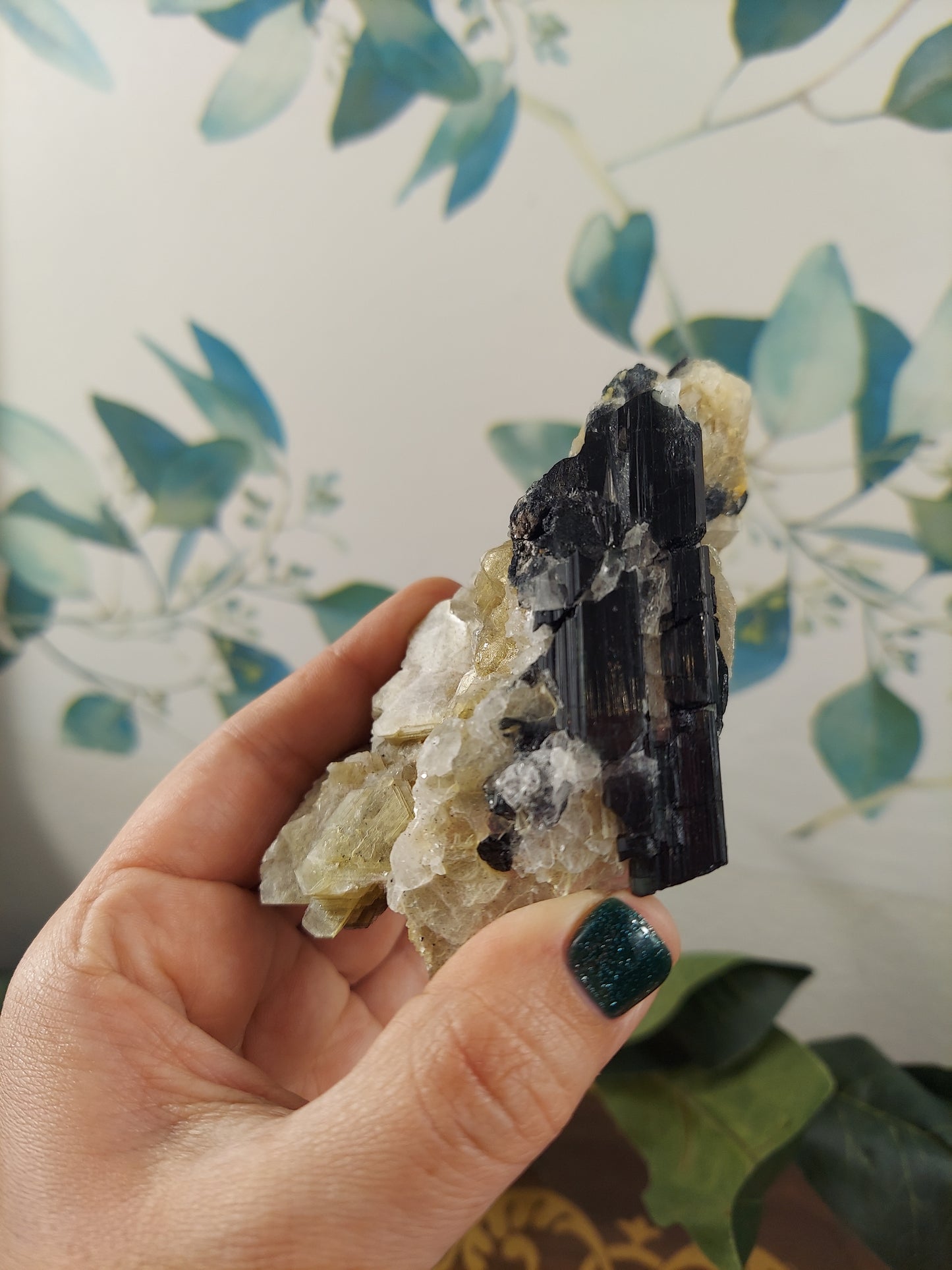 Black Tourmaline Golden Mica