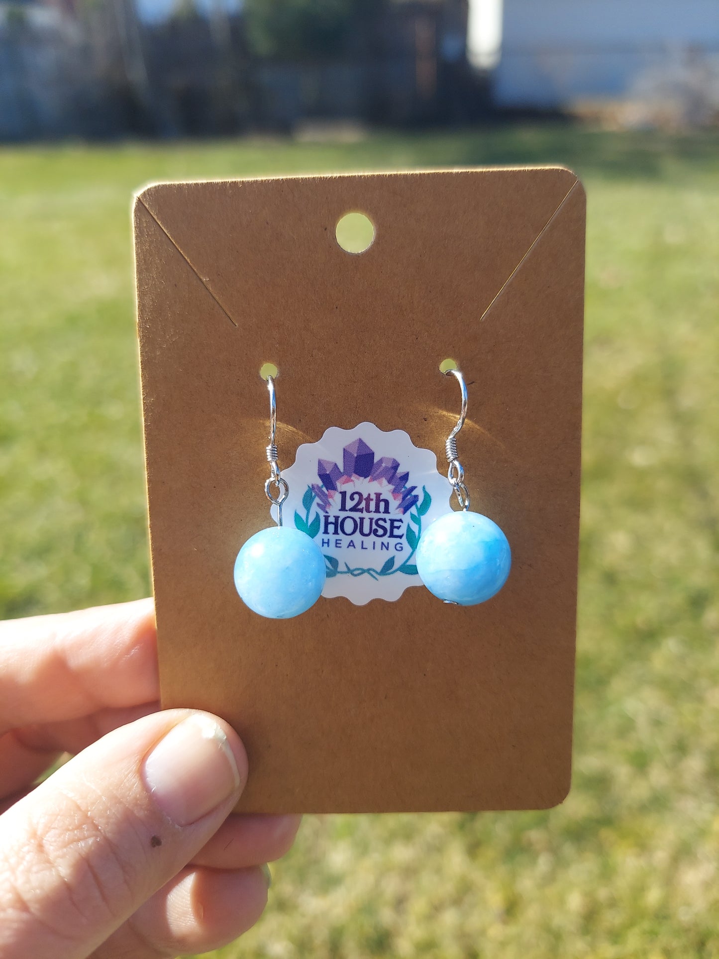 Blue calcite Sterling Silver earrings