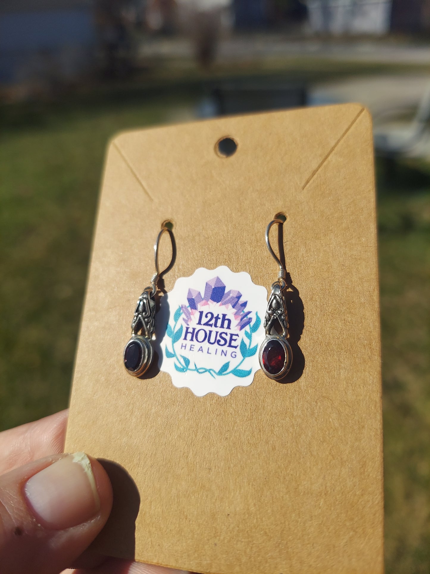 Garnet Sterling Silver earrings