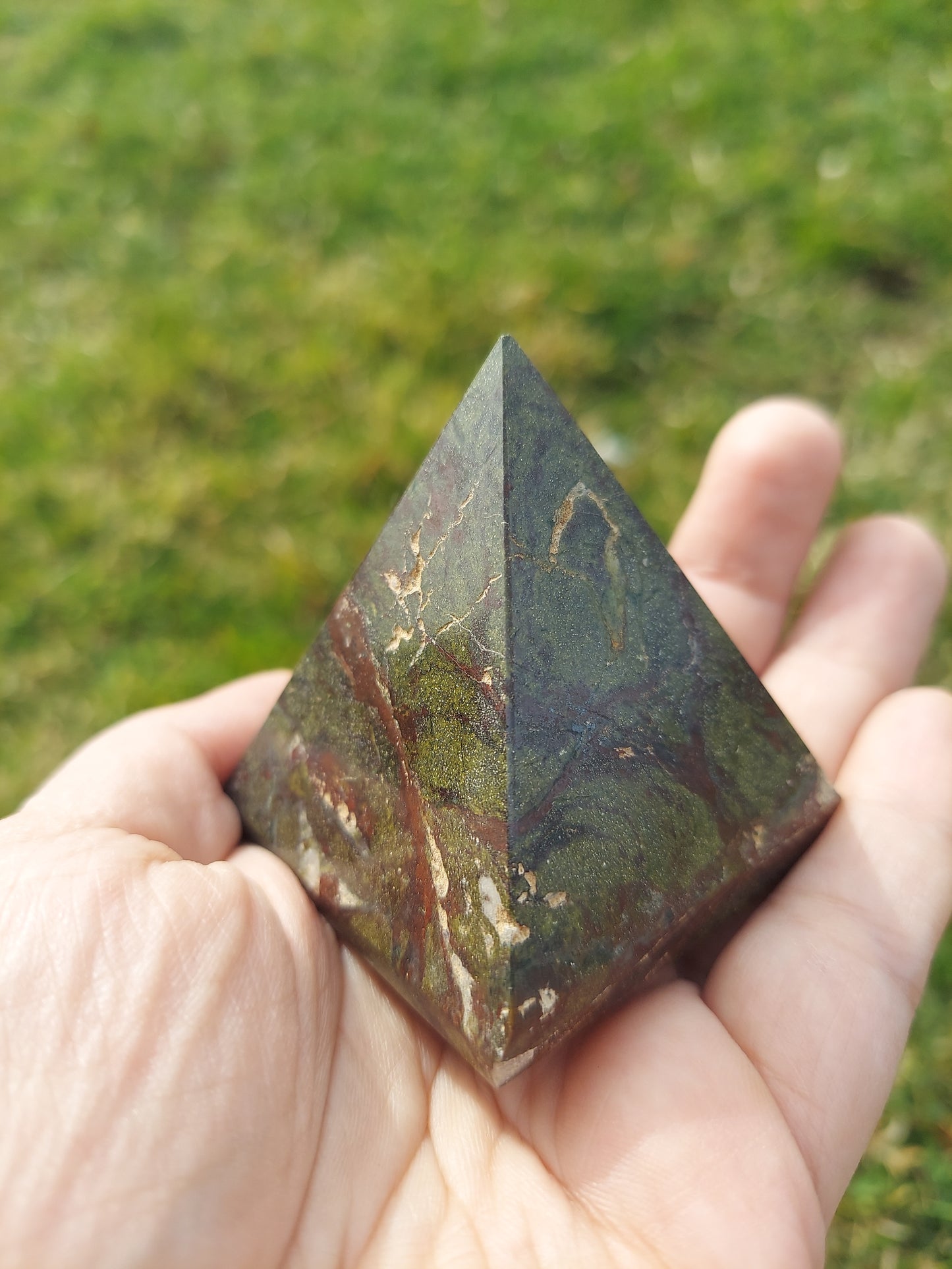 Dragons Blood Jasper Pyramid