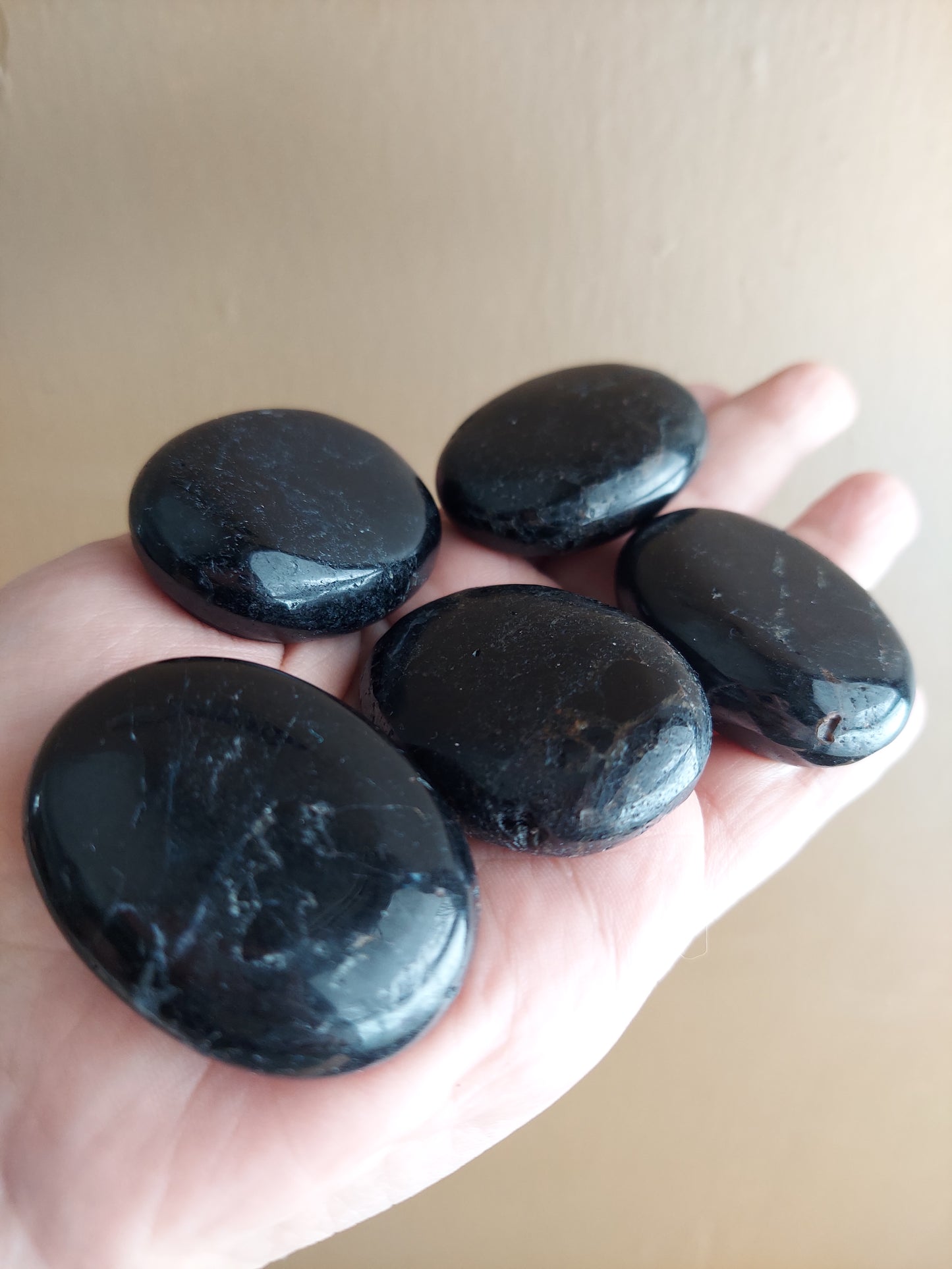 Black Tourmaline Palm Stone Crystal
