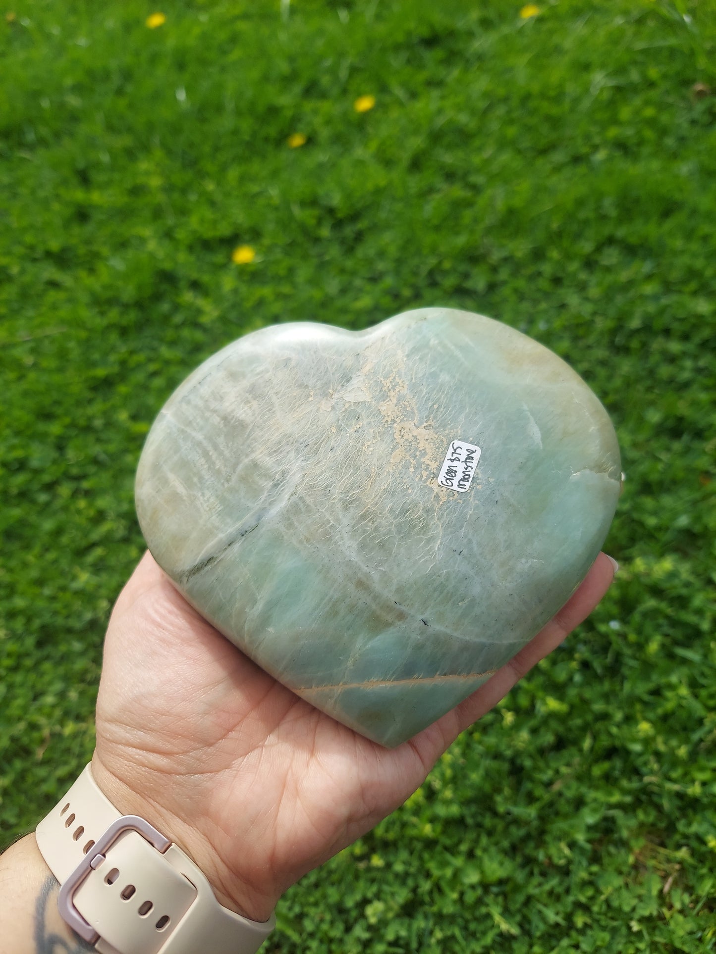 Green moonstone AKA Garnierite Big Heart Crystal