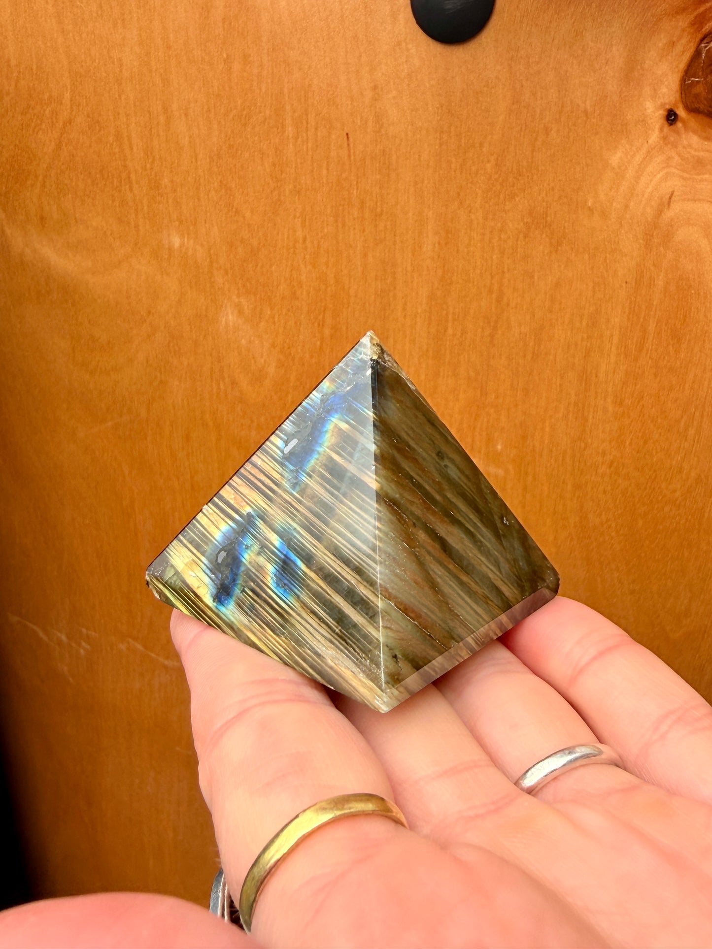 Labradorite Crystal Pyramid / Uplifting and Inspiring Stone / Crown Chakra Crystal