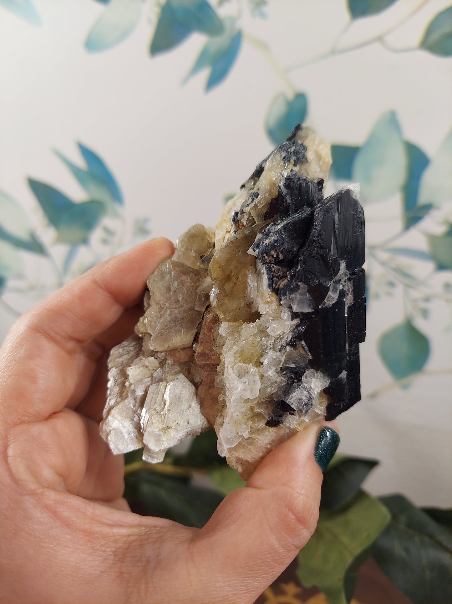 Black Tourmaline Golden Mica