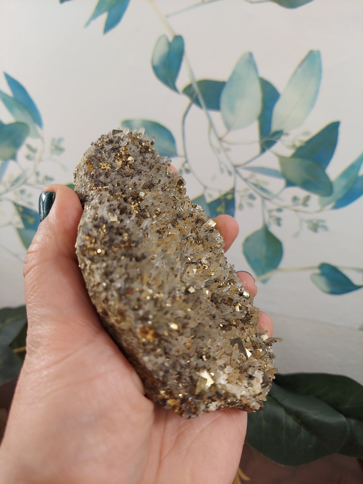 Cubic Pyrite with  Needle Clear Quartz