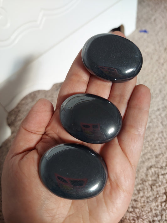 Hematite Palm Stone