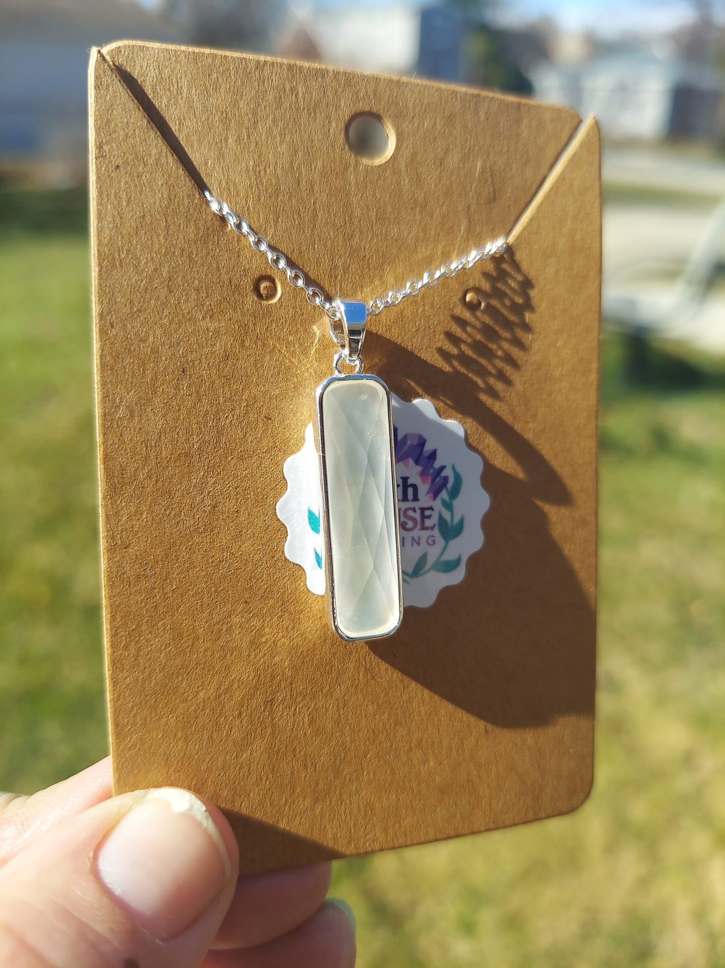 Mother of Pearl Sterling Silver Necklace