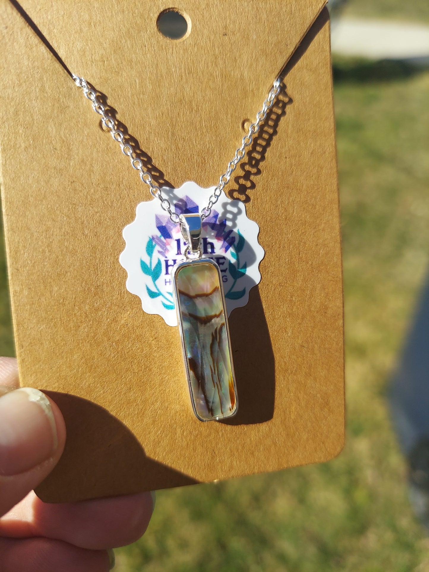 Abalone Shell Sterling Silver Necklace