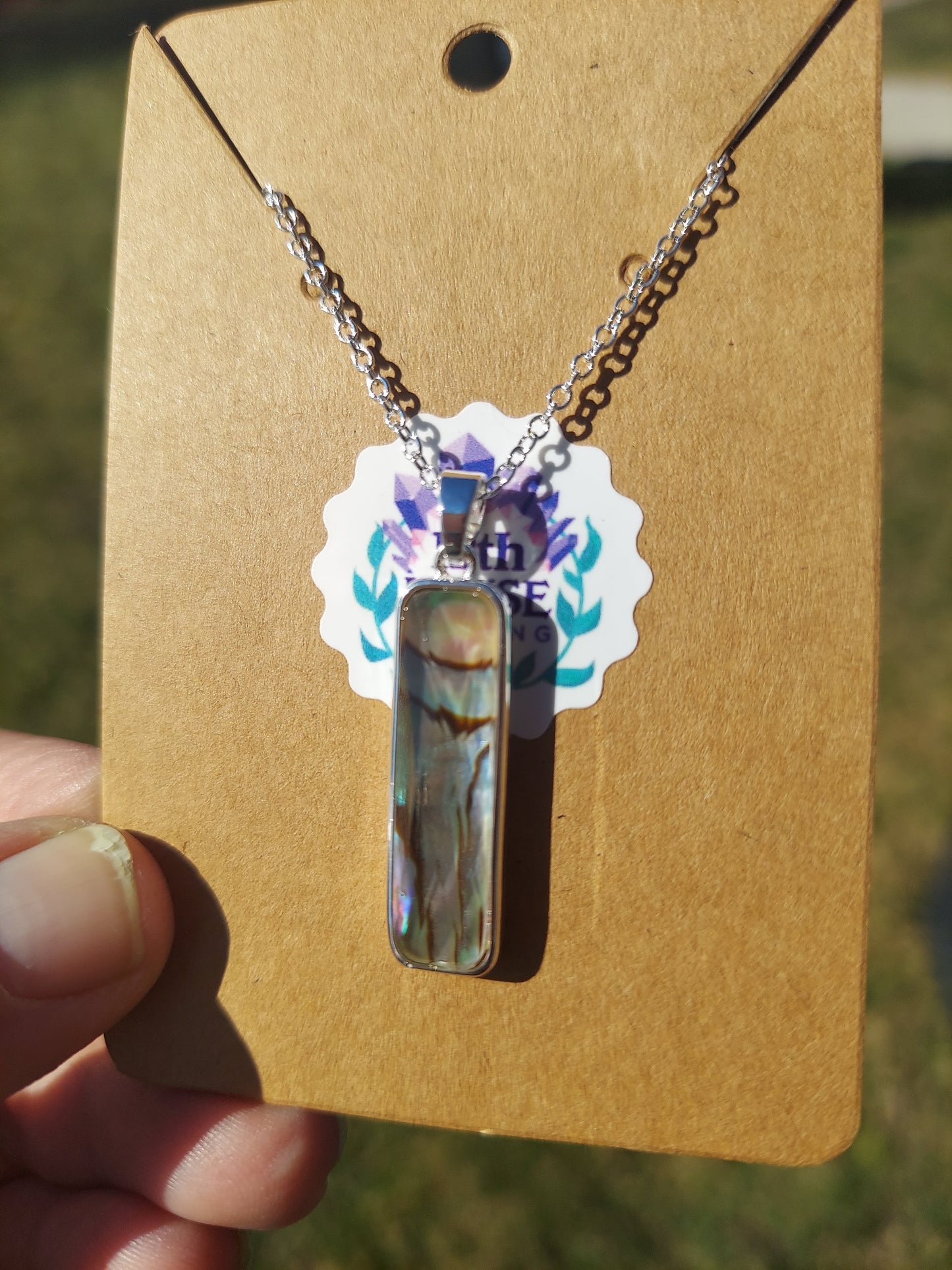 Abalone Shell Sterling Silver Necklace