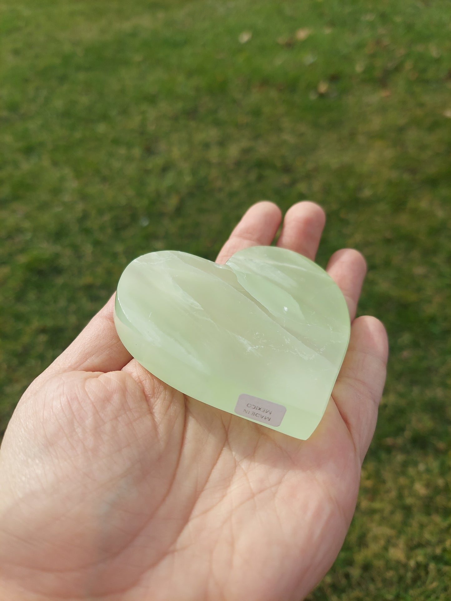 Green Calcite  Heart