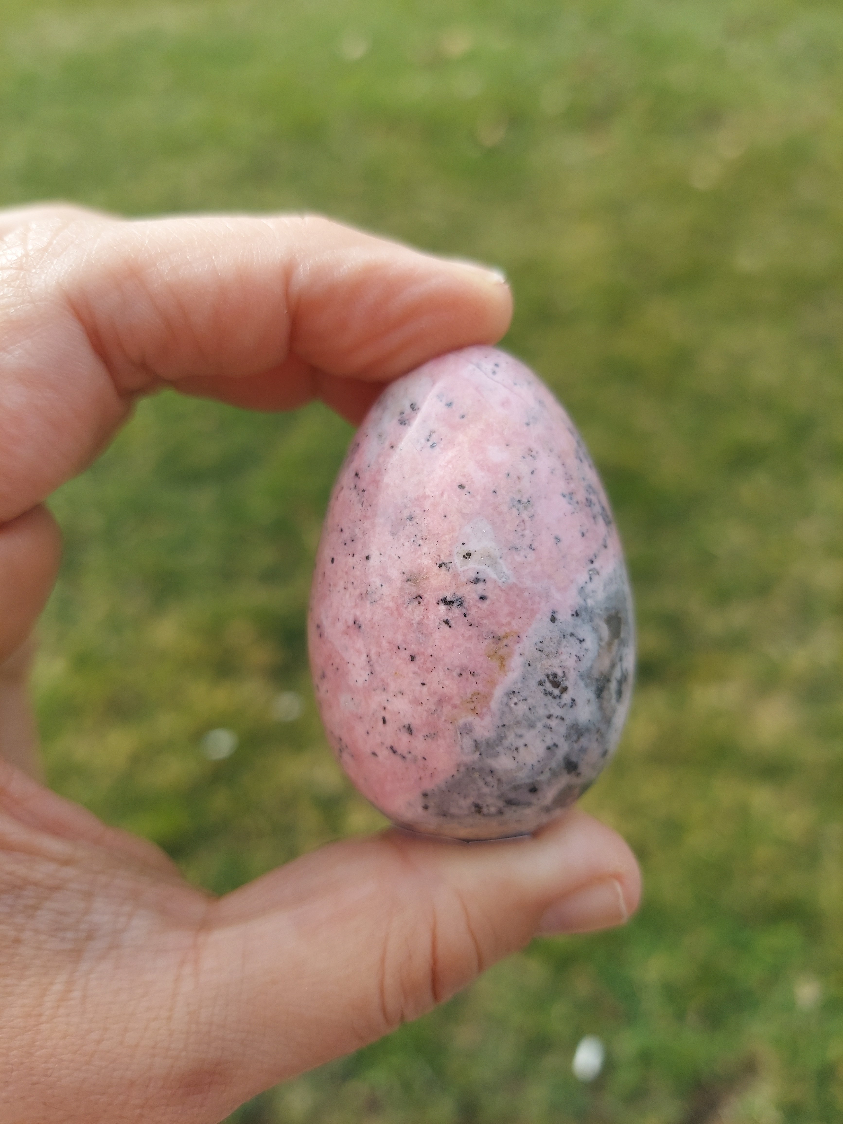 Peruvian Rhodonite Egg – 12th House Healing
