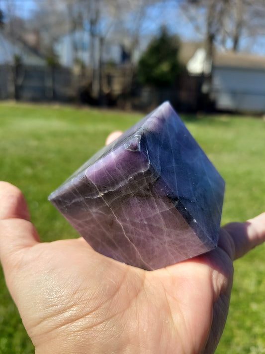 Purple Opal Cut Base Cube Crystal