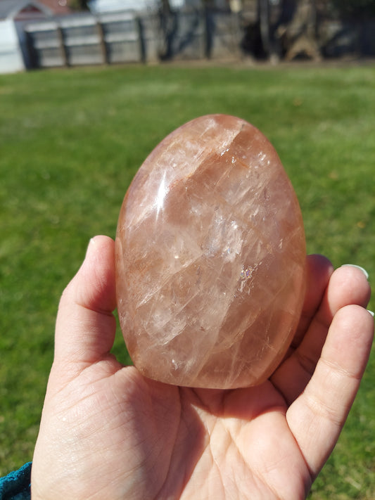 Hematoid Fire Quartz Free Form Crystal