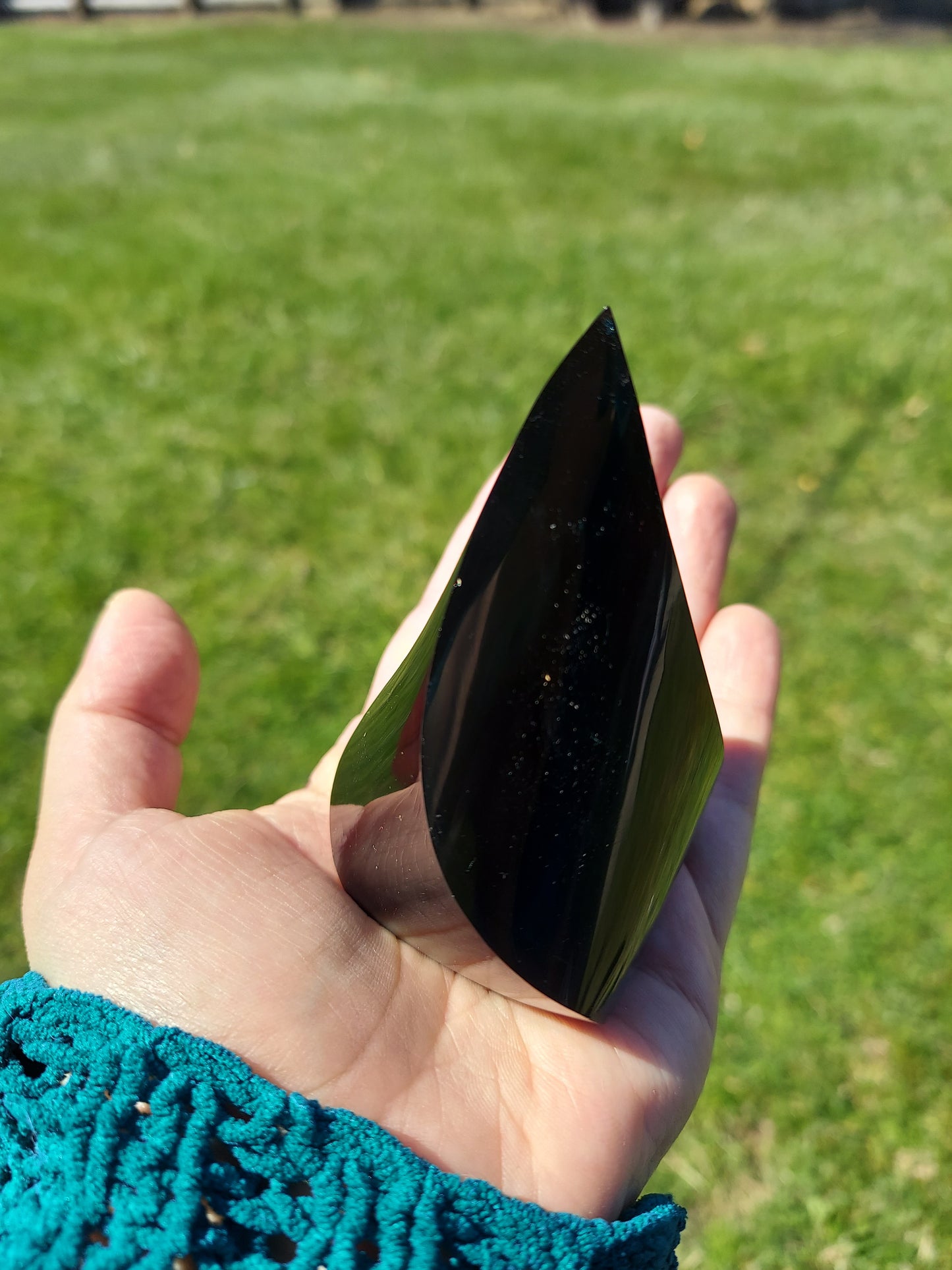 Black Obsidian Flame Crystal