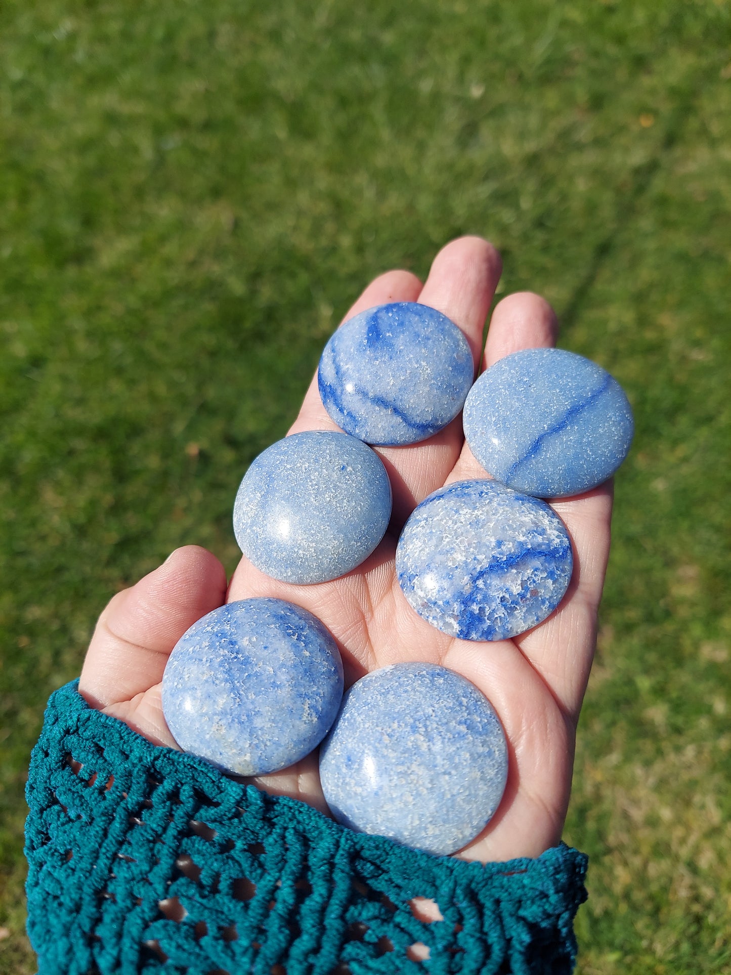 Blue Aventurine Button Crystal