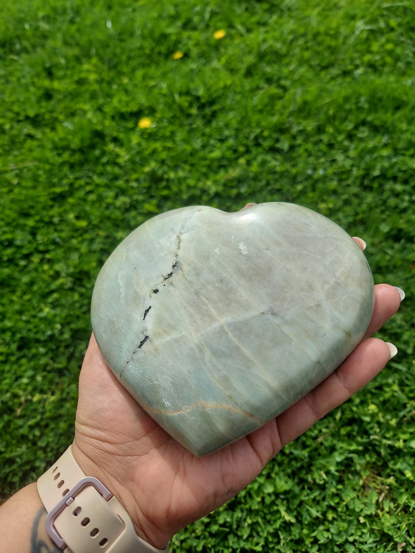 Green moonstone AKA Garnierite Big Heart Crystal