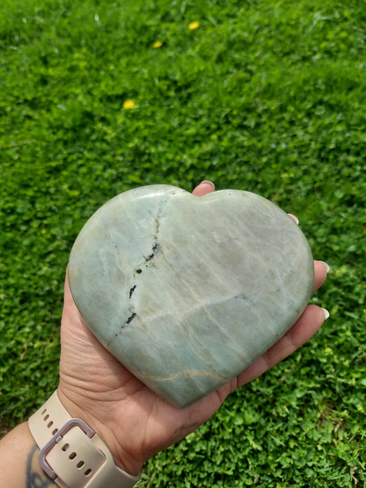 Green moonstone AKA Garnierite Big Heart Crystal