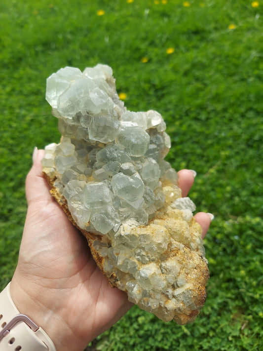 Raw Green Cubic Fluorite