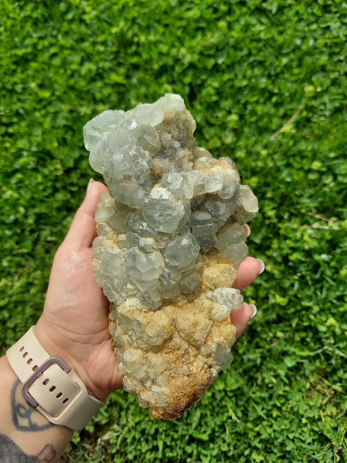 Raw Green Cubic Fluorite