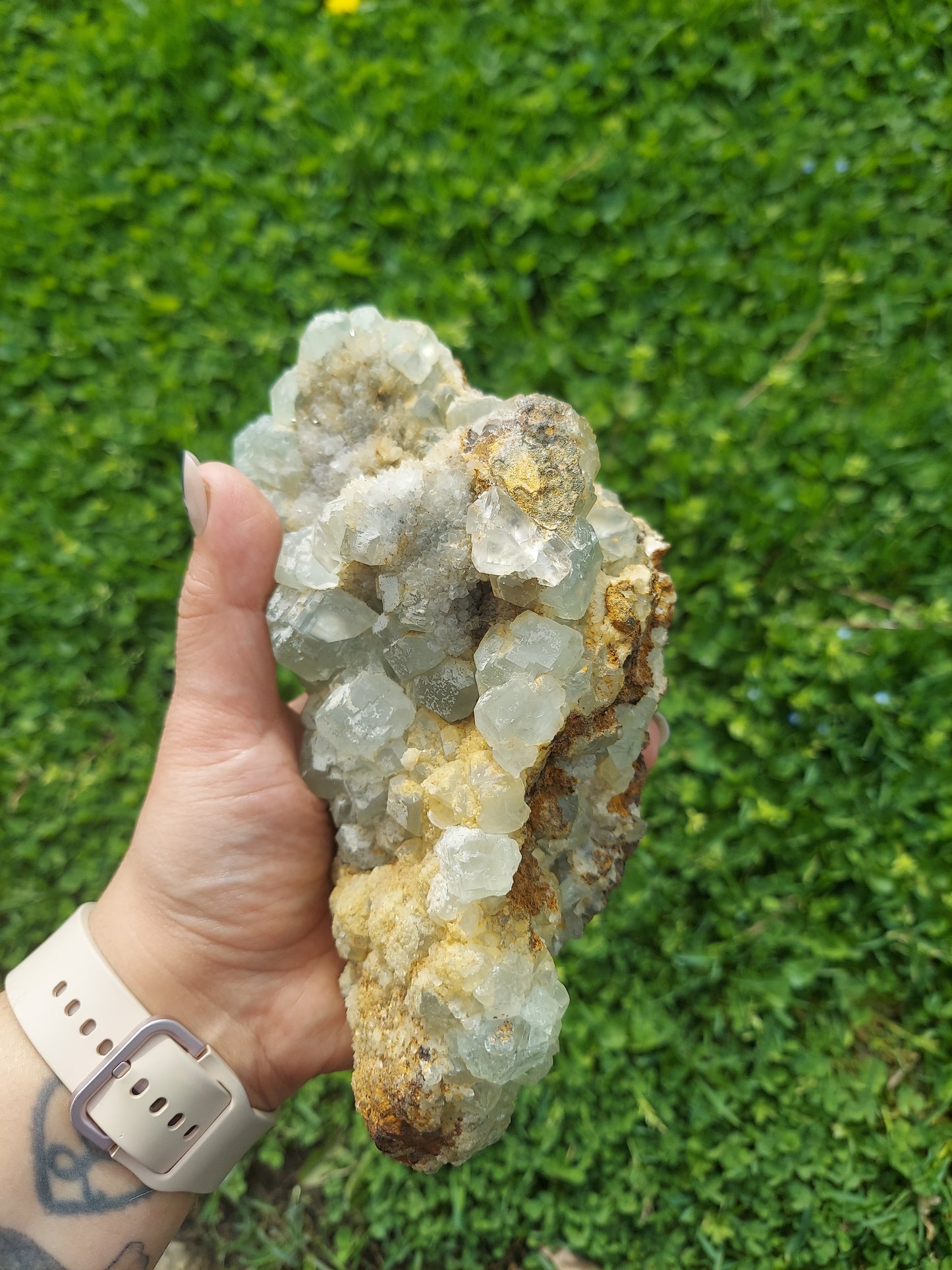 Raw Green Cubic Fluorite