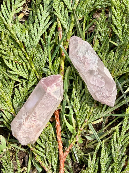 Double Terminated Lithium Quartz / Raw Crystal / Calming Stone
