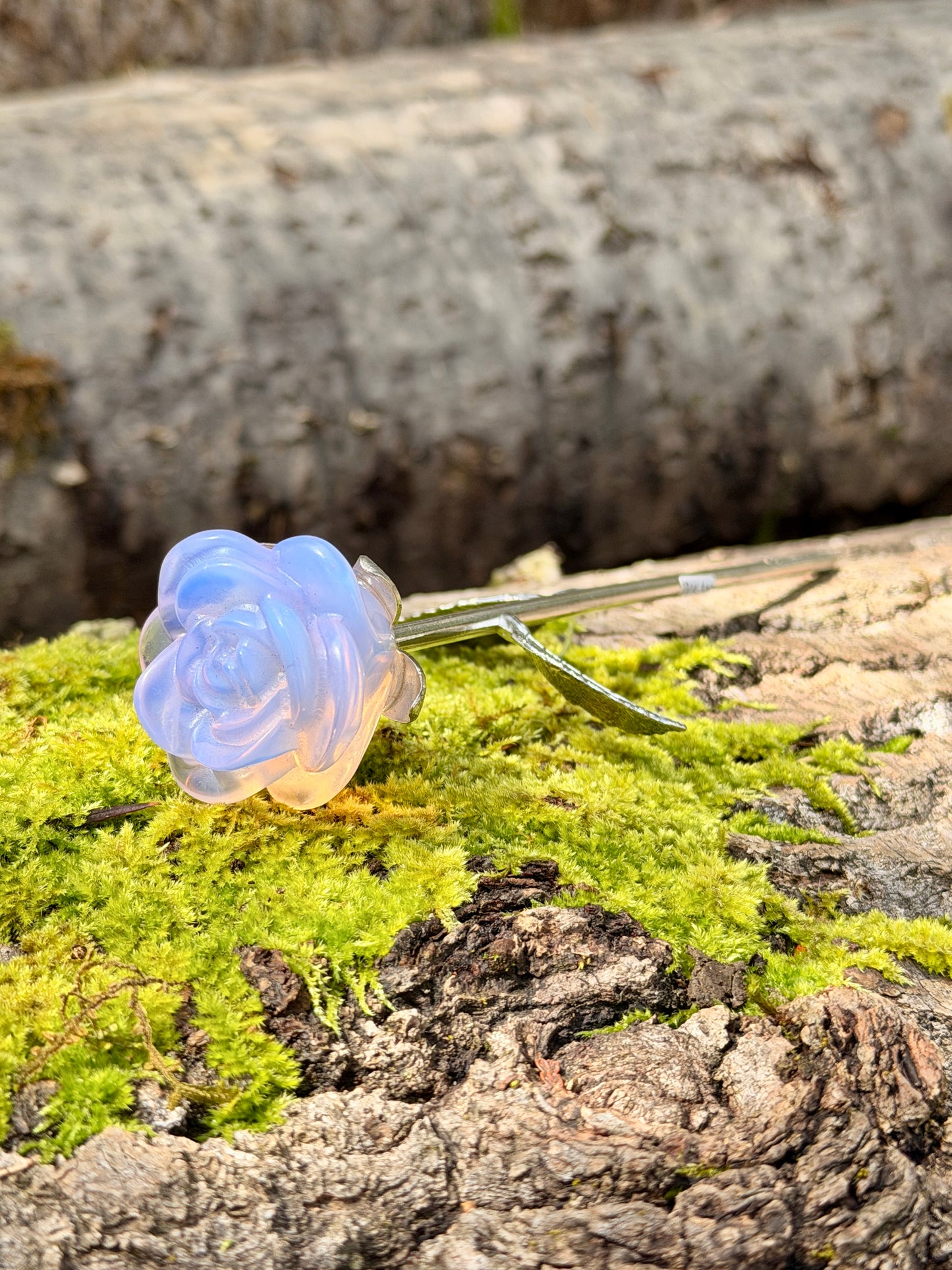 Pink Opalite Rose / Stone for Heart Chakra