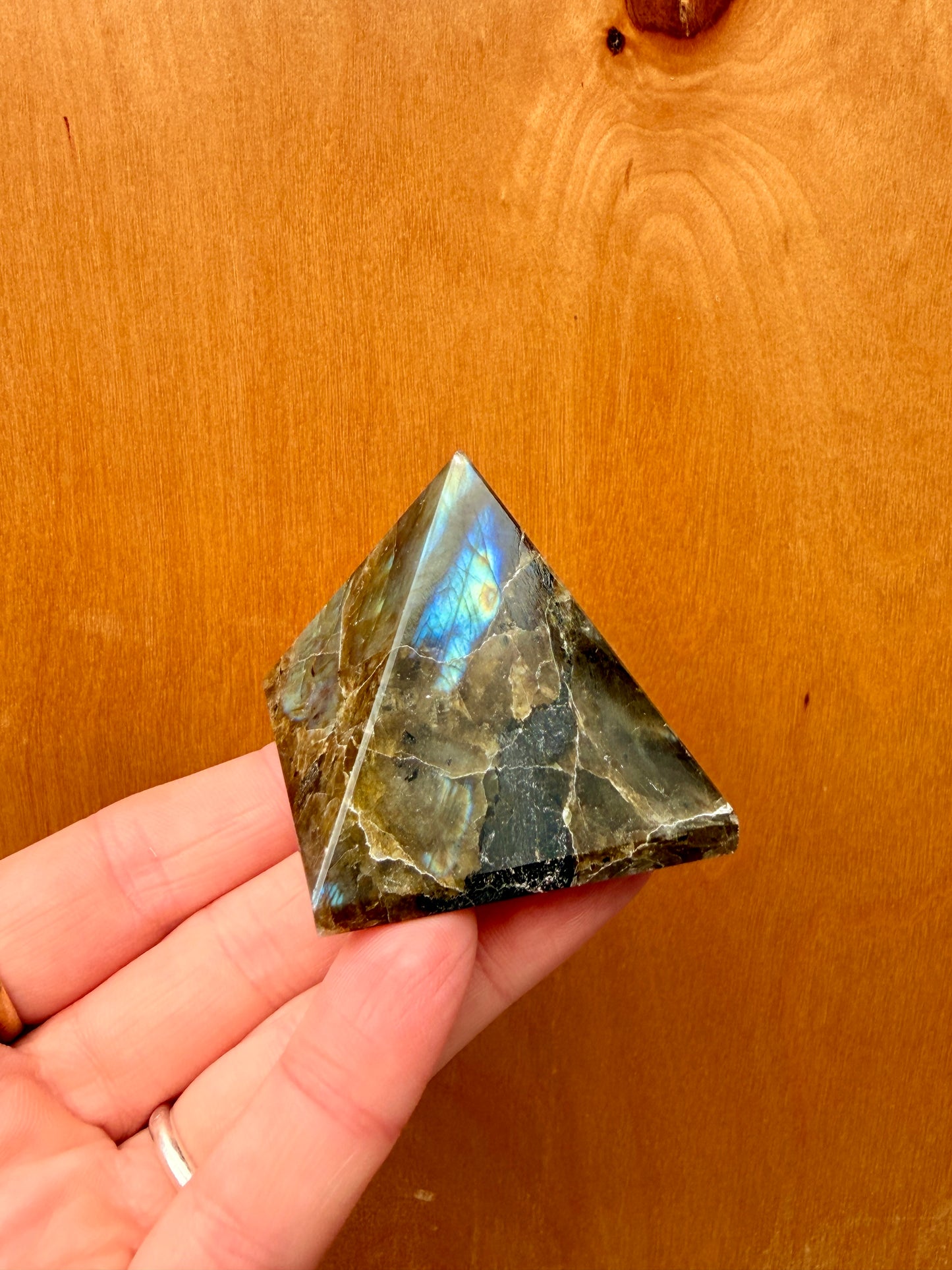 Labradorite Crystal Pyramid / Uplifting and Inspiring Stone / Crown Chakra Crystal