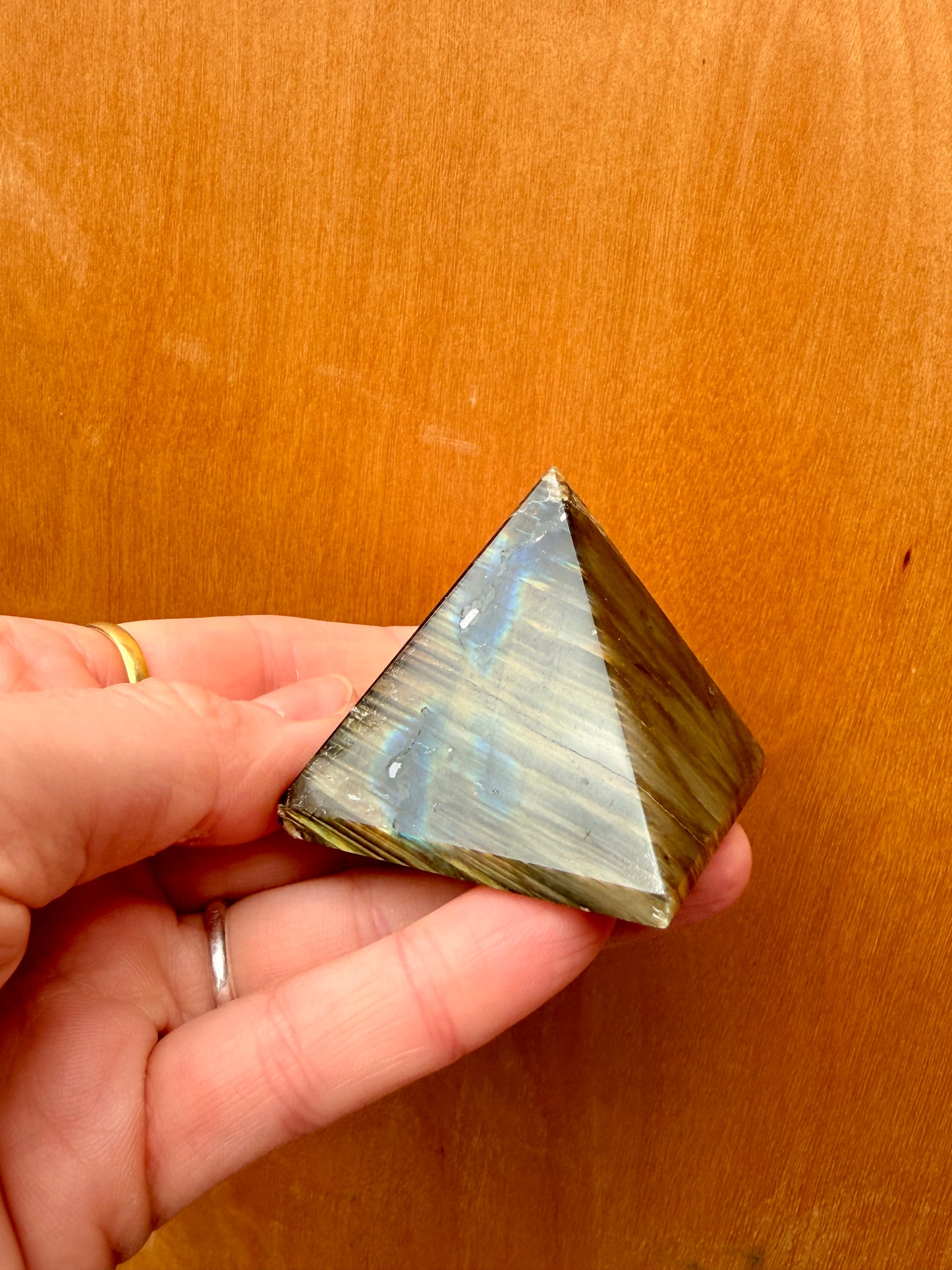 Labradorite Crystal Pyramid / Uplifting and Inspiring Stone / Crown Chakra Crystal