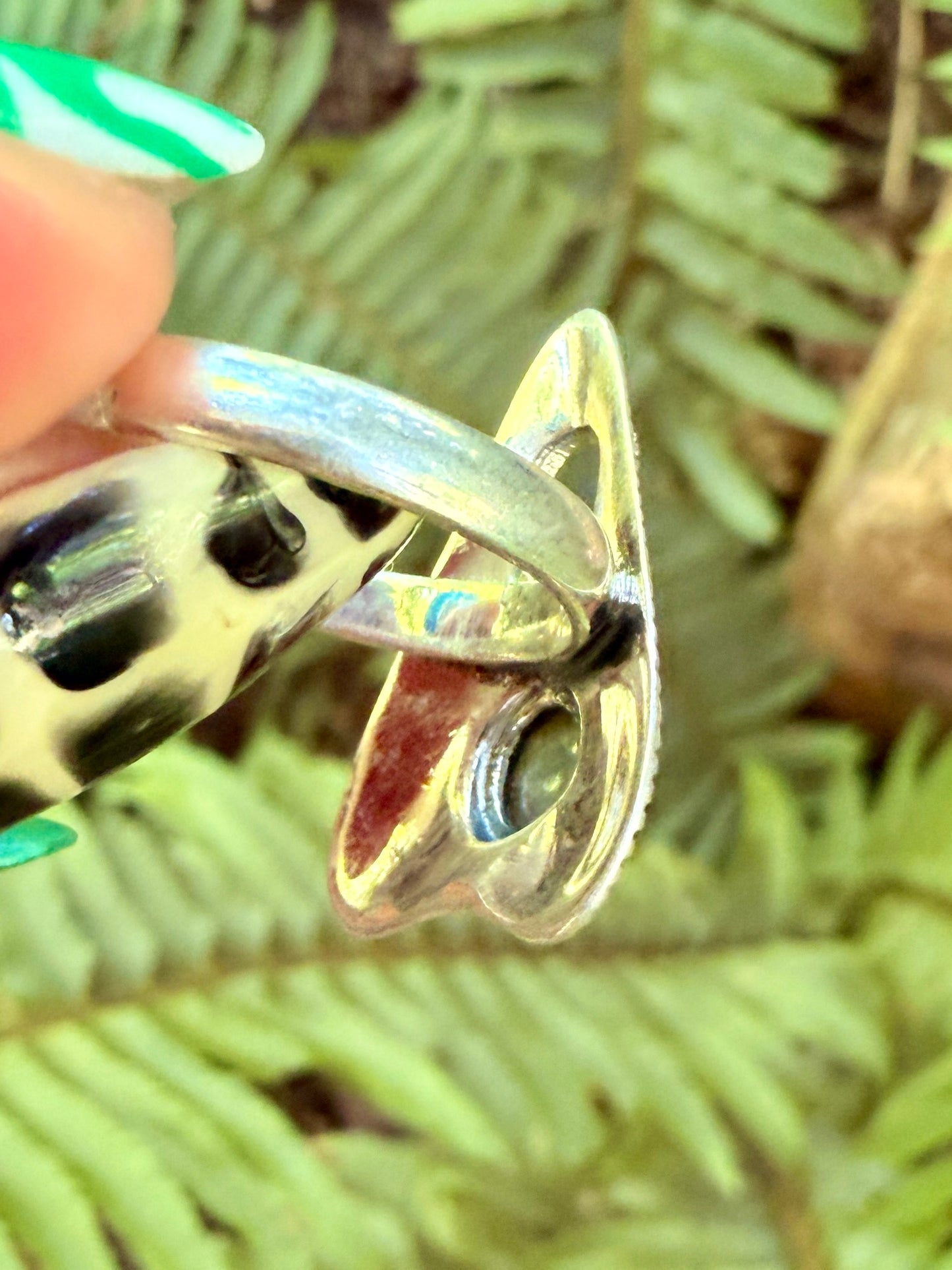 Planchet Shaped Sterling Silver Labradorite Ring