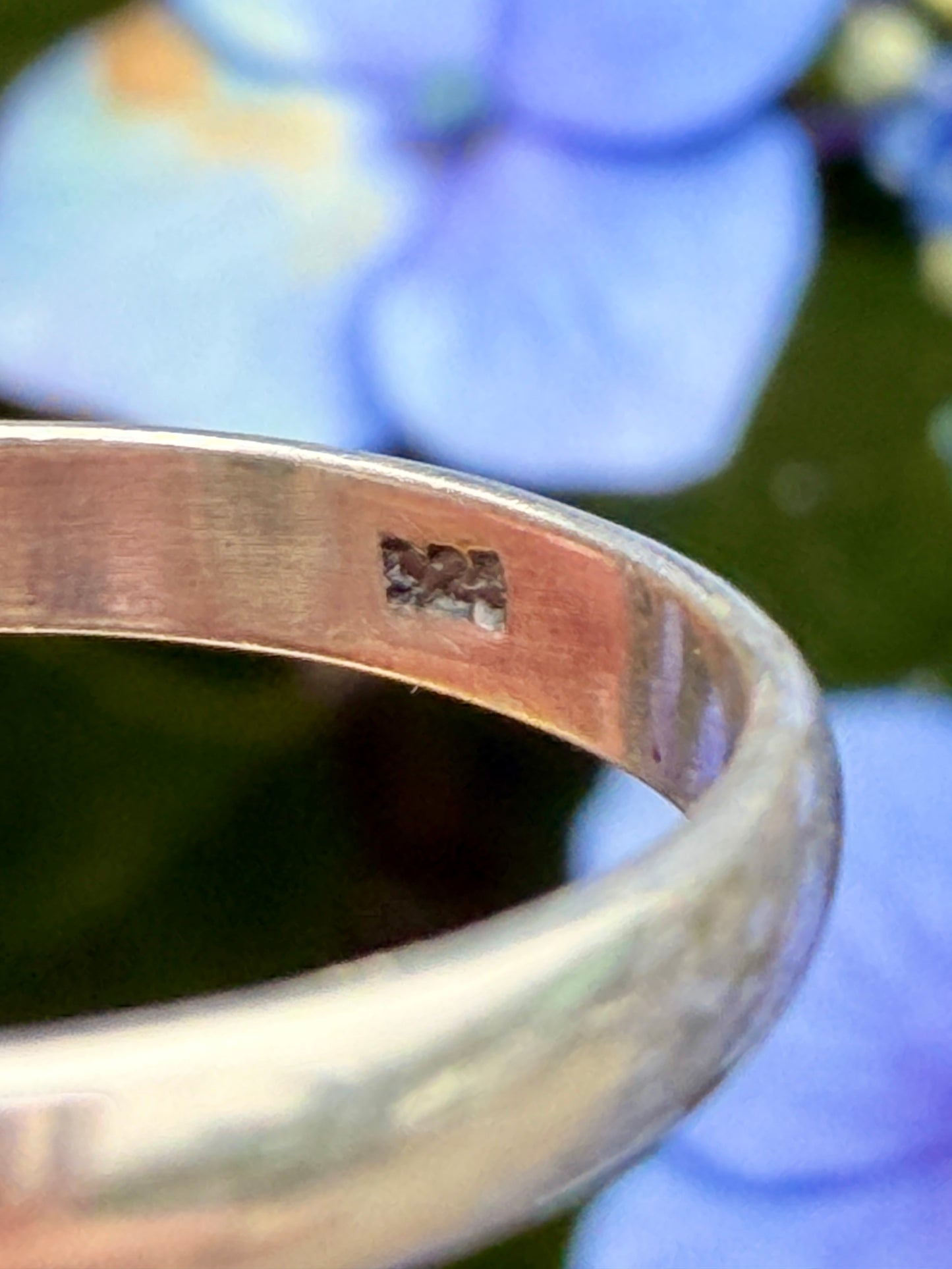 Coffin Shaped Sterling Sliver Moonstone Ring